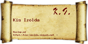 Kis Izolda névjegykártya