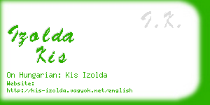 izolda kis business card